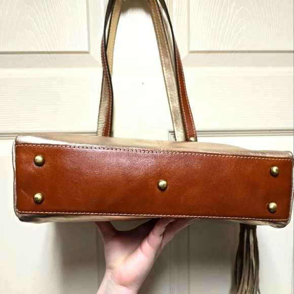 Patricia Nash Poppy Tote Metallic Dip Dye**RARE** - Picture 8 of 11